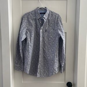 Ben Sherman White and Blue Patterned Shirt NWOT